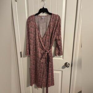 LuLaRoe Pink and Black Chevron Michelle dress